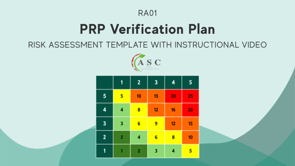 PRP Verification Plan Risk Assessment Template with Instructional Video (RA01)