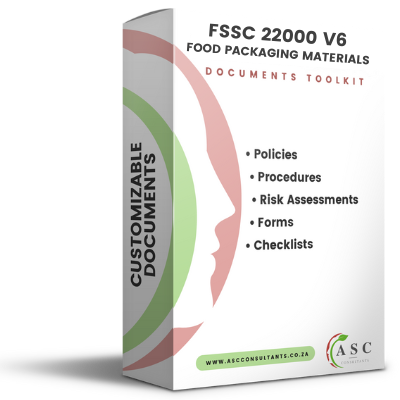 FSSC 22000 V6 for Food Packaging Materials Document Templates Toolkit